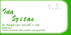 ida szitas business card